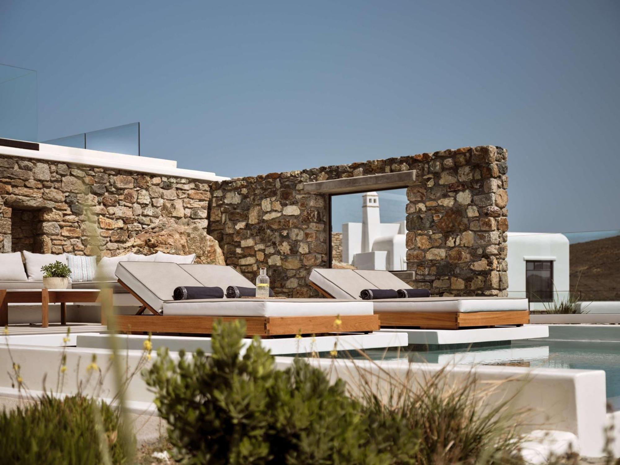 فندق Semeli Coast Mykonos Curio Collection By Hilton Merchia Beach المظهر الخارجي الصورة